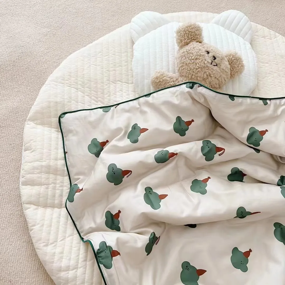 ins small cherry cute cotton summer quilt machine washable class A soybean thin air conditioner quilt