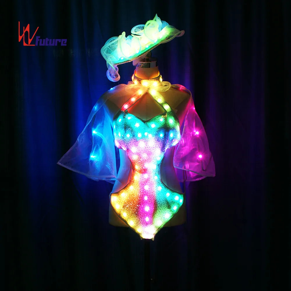 Popular LED Luminous Exotic Dancewear Pole Dancewear Lingerie Sexy Stripper Outfits tianchuang
