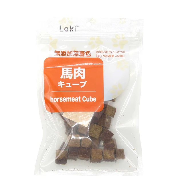 Dried natural treat dog chew horse meat cube from Japan on sale