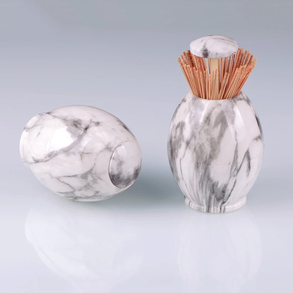 Modern Style Plastic Toothpick Holder Dispenser Press Type Toothpick Storage Case Pop-Up Toothpick Storage Box