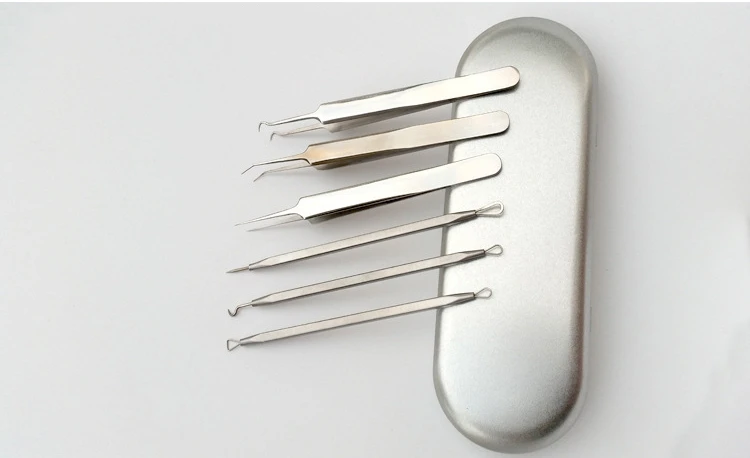 Stainless steel black head comedone extractors remover tool