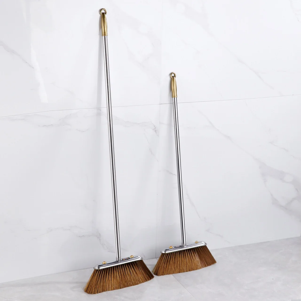 Home Department Store Cleaning stainless steel handle broom Plastic whisk for both wet and dry outdoor durable hair free broom