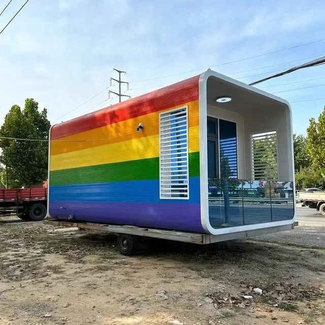 Mobile office capsule mini mobile Prefab House tiny Home Office Pods apple cabin house