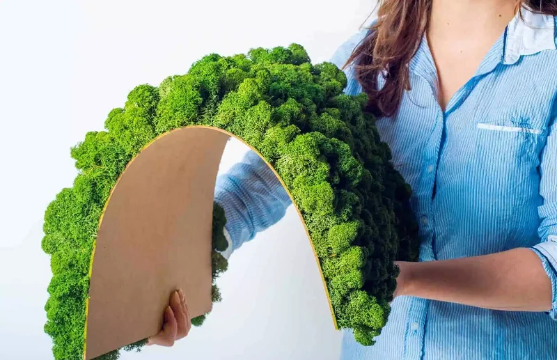 Moss Tile Self Adhesive Moss Wall Decor Preserved  Stabilised Moss