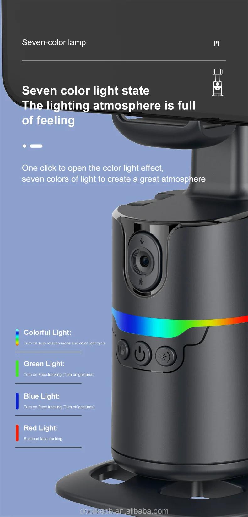 Newest Q14 360 Rotation Auto AI Focus Face Tracking Follow Mobile Phone Stabilizers Magnetic Holder Gimbal Stabilizer For Phones