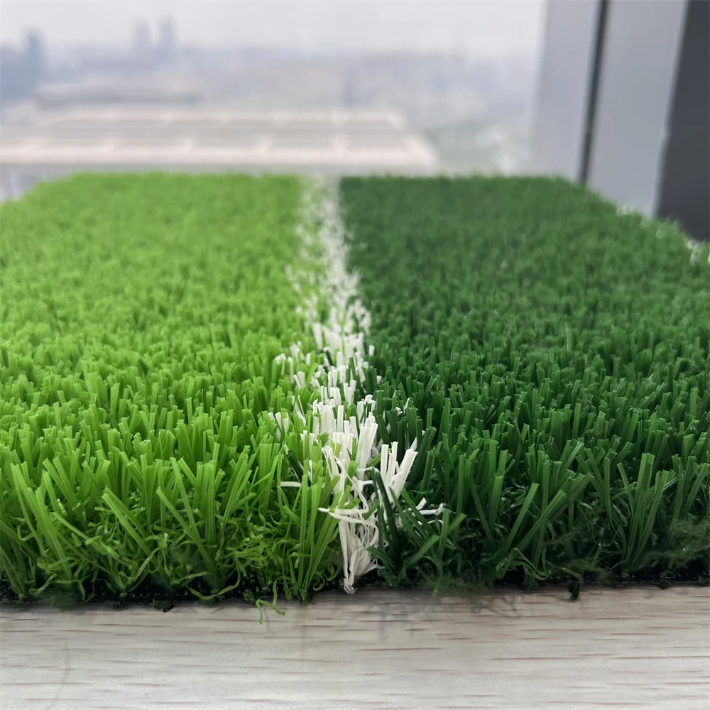 Artificial turf for Soccer Sports Factory Price Roll Football Grass for pitch Field Green + Bright Green Synthetic lawn for gym