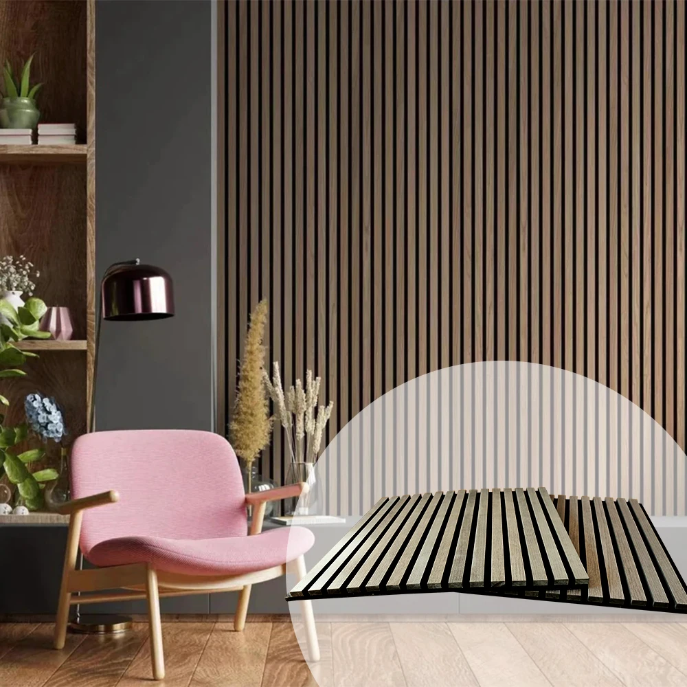 Acoustic Slat Panel Wood Panel Wood Modern Interior Sound Proof Wall Decoration Acoustic Wall Panels