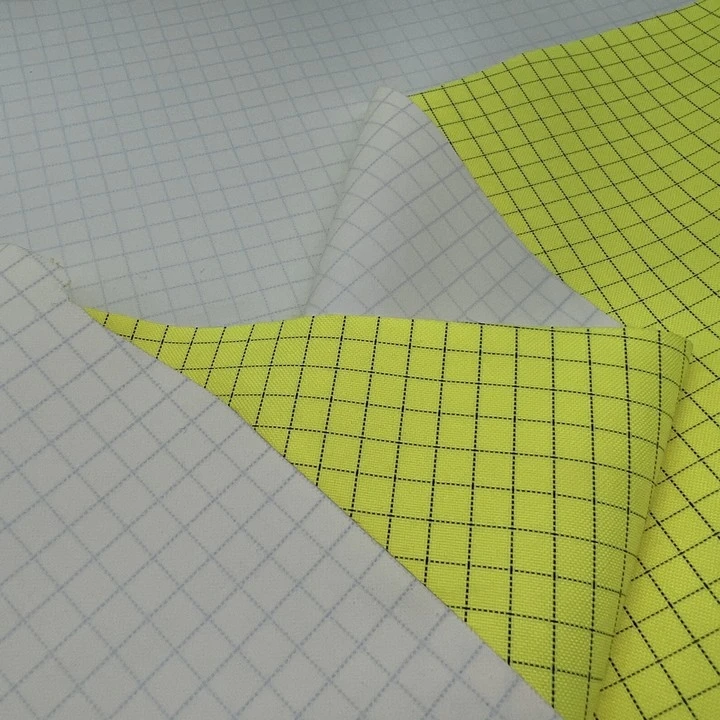 300D Conductive Fabric Grid Pattern Fireproof Anti-static Oxford Fabric for Fireproof Uniforms and Workwear
