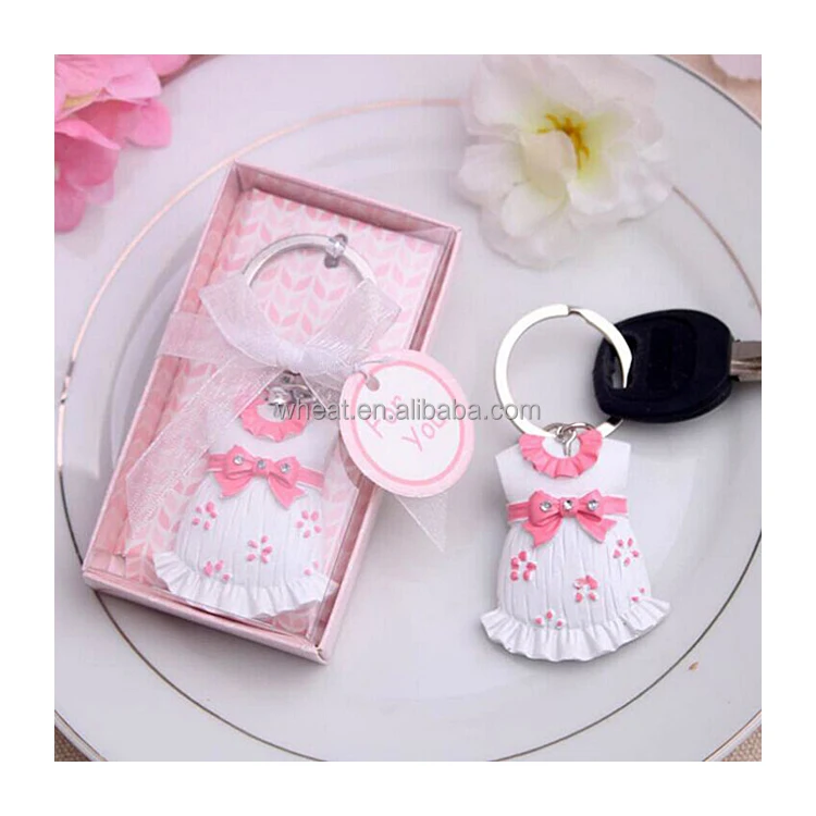 Baby Shower Favors Pink Crown Themed Princess Keychain