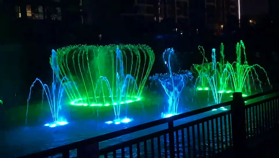 Professional Customized Musical Dancing Water Fountain Outdoor Music Fountain with 3D Model Design Metal Material