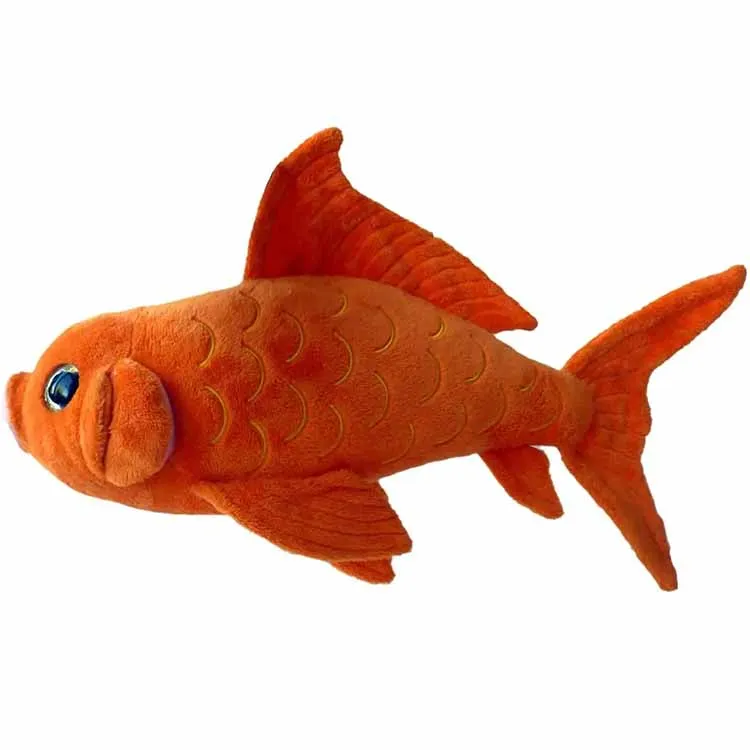 Good reputation wholesale orange adorable fish plush pillow stuffed animal toy