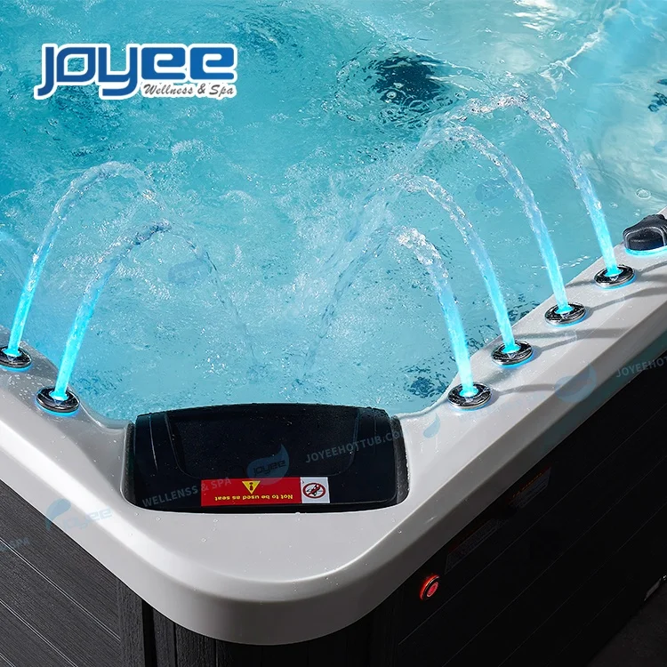 JOYEE China Manufacture of Spa Hot Tub 5 Persons Latest Design with jacuzzier 2 Lounger 3 Seat Aussenwhirlpool Outdoor Whirlpool