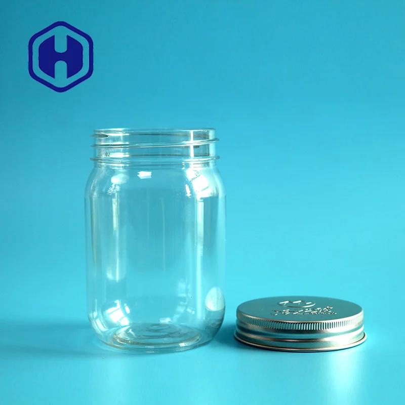 320ml wide mouth snack biscuits food packing plastic pet ball mason jars