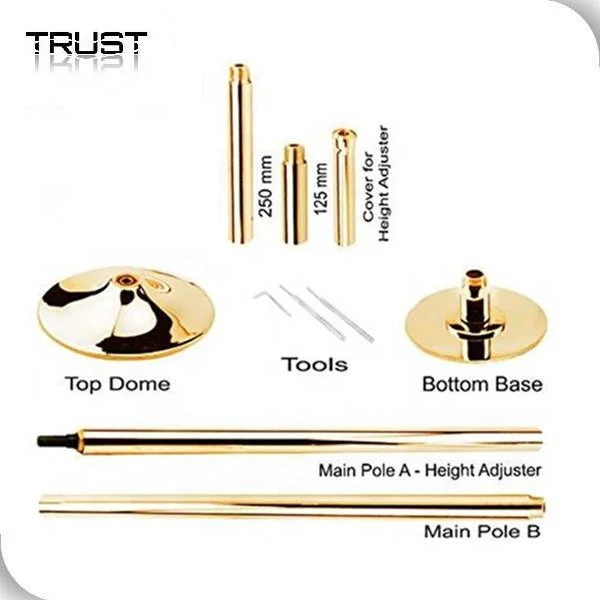 portable Stainless Steel static and spin stripper dancing pole