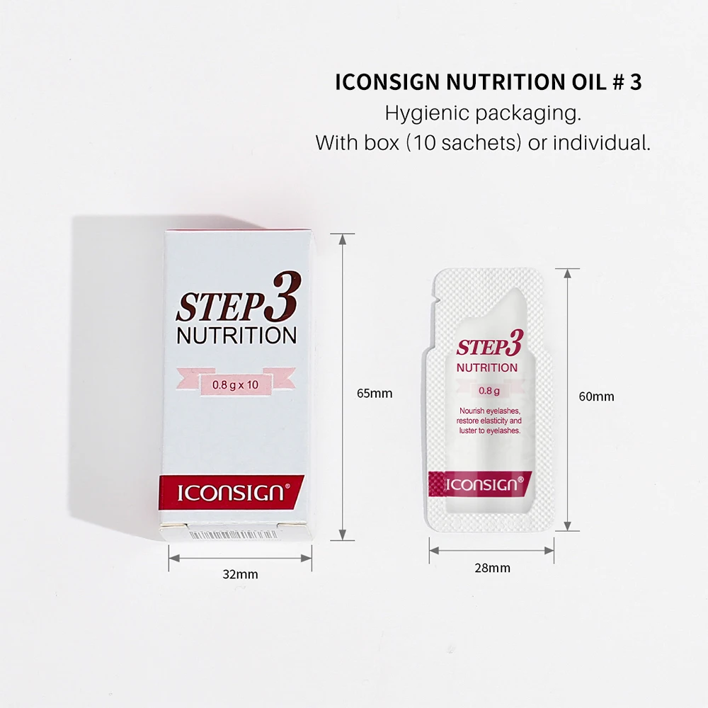 Iconsign NO.3 wholesale 0.8g 10pcs sachet nutrition pestaas de colores  lash lift aftercare serum