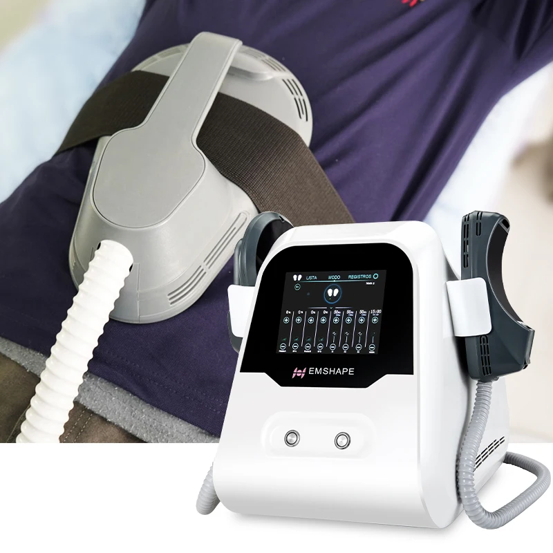 Portable 2 handles emslim rf butt lift fat loss waist belly slim 5000w zero muscle stimulate ems body sculpting machine