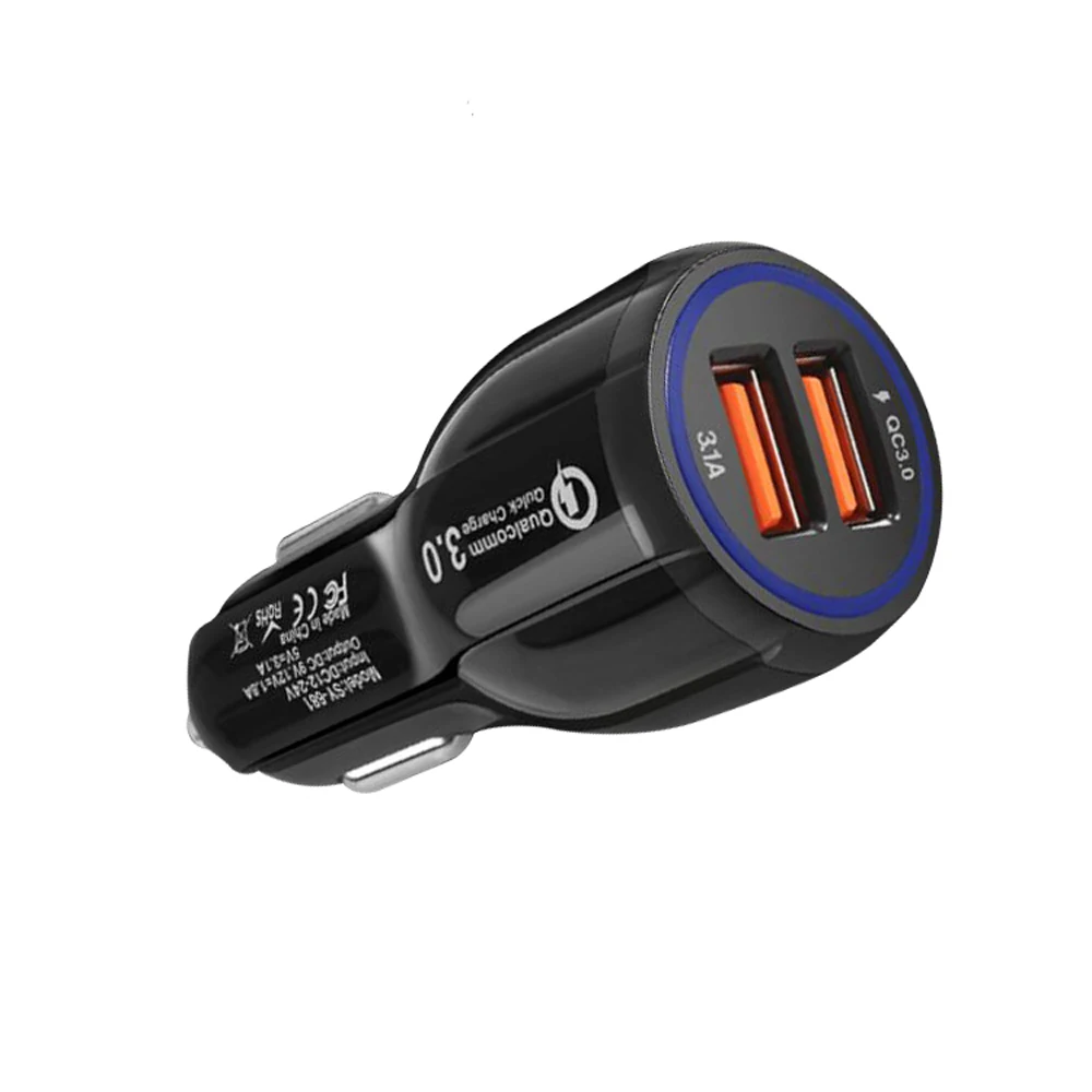 
SIPU QC 3.0 and 5V 3.1A USB Fast Charging 2 Usb Port Quick Charger 3.0 USB Car Charger for car mobile charger 