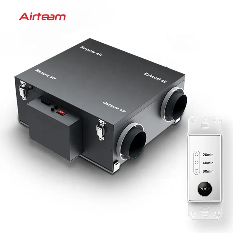 Residential Fresh Air ERV HRV Small Heat Air Recuperator Ventilation System with Heat Recovery