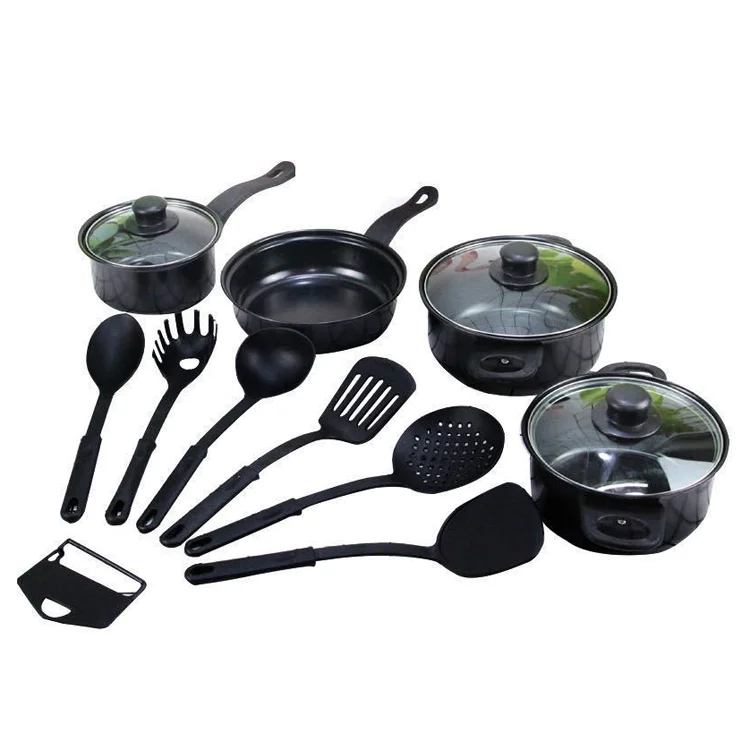 
Hot-selling Durable 13-piece Non-stick Pan Seven-piece Shovel Set Non-stick Frying Pan Three And13-piece Gift 
