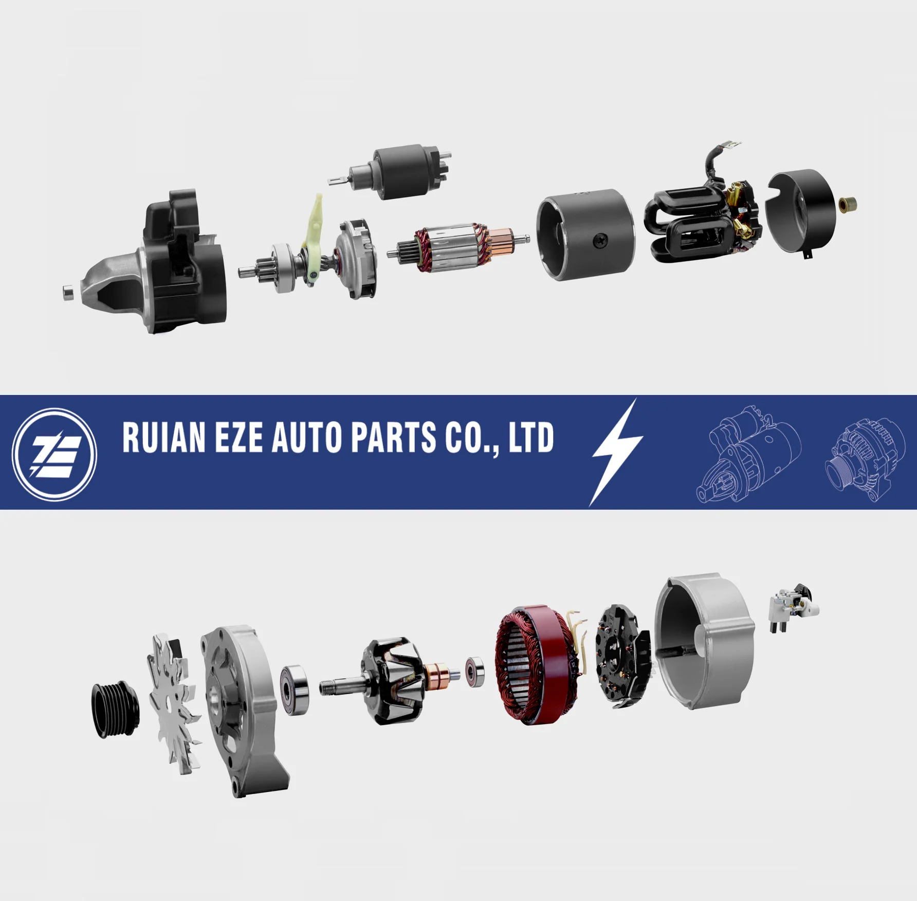 EZE China Supplier Manufacturer 12V starter motor   FOR MAHLE 72735655 MS27 MS28