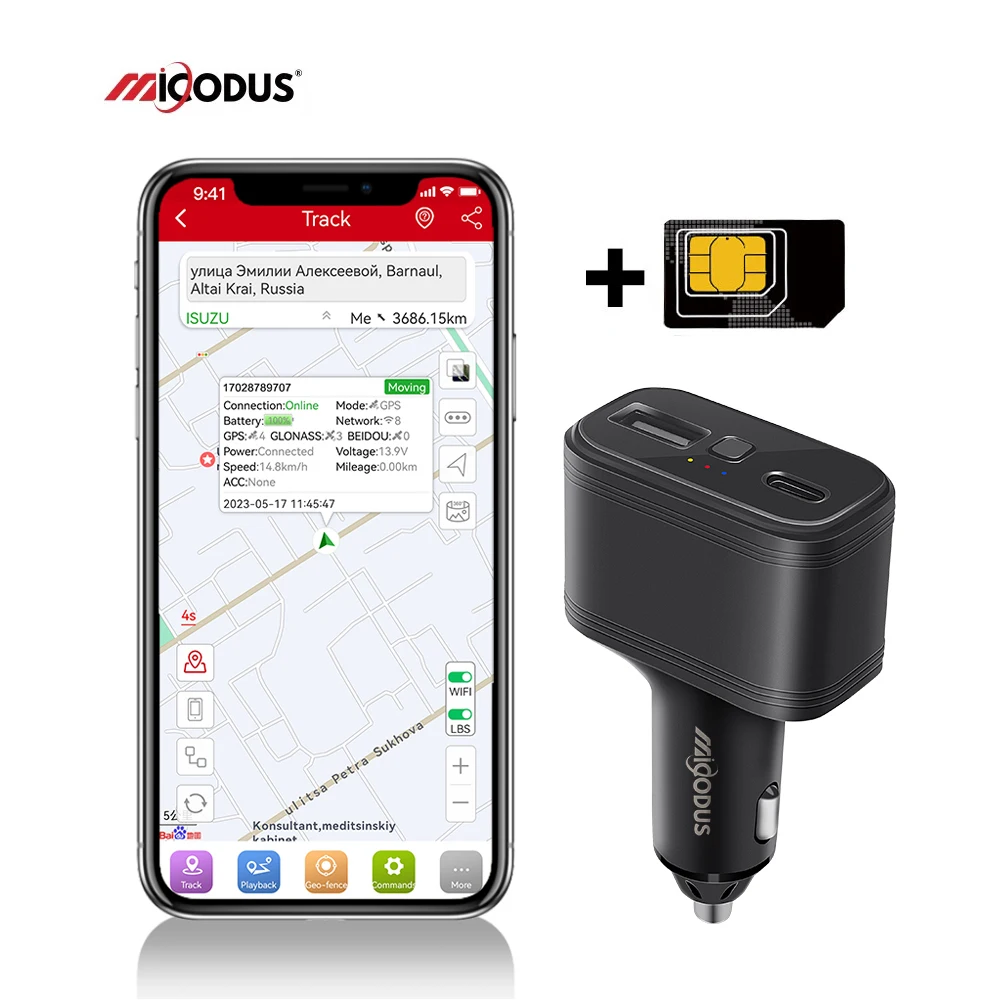 MiCODUS MV77G управление флотом Plug Play SOS Call противоугонное отслеживание автомобиля Автомобильное зарядное устройство Gps-трекеры с местоположением сим-карты