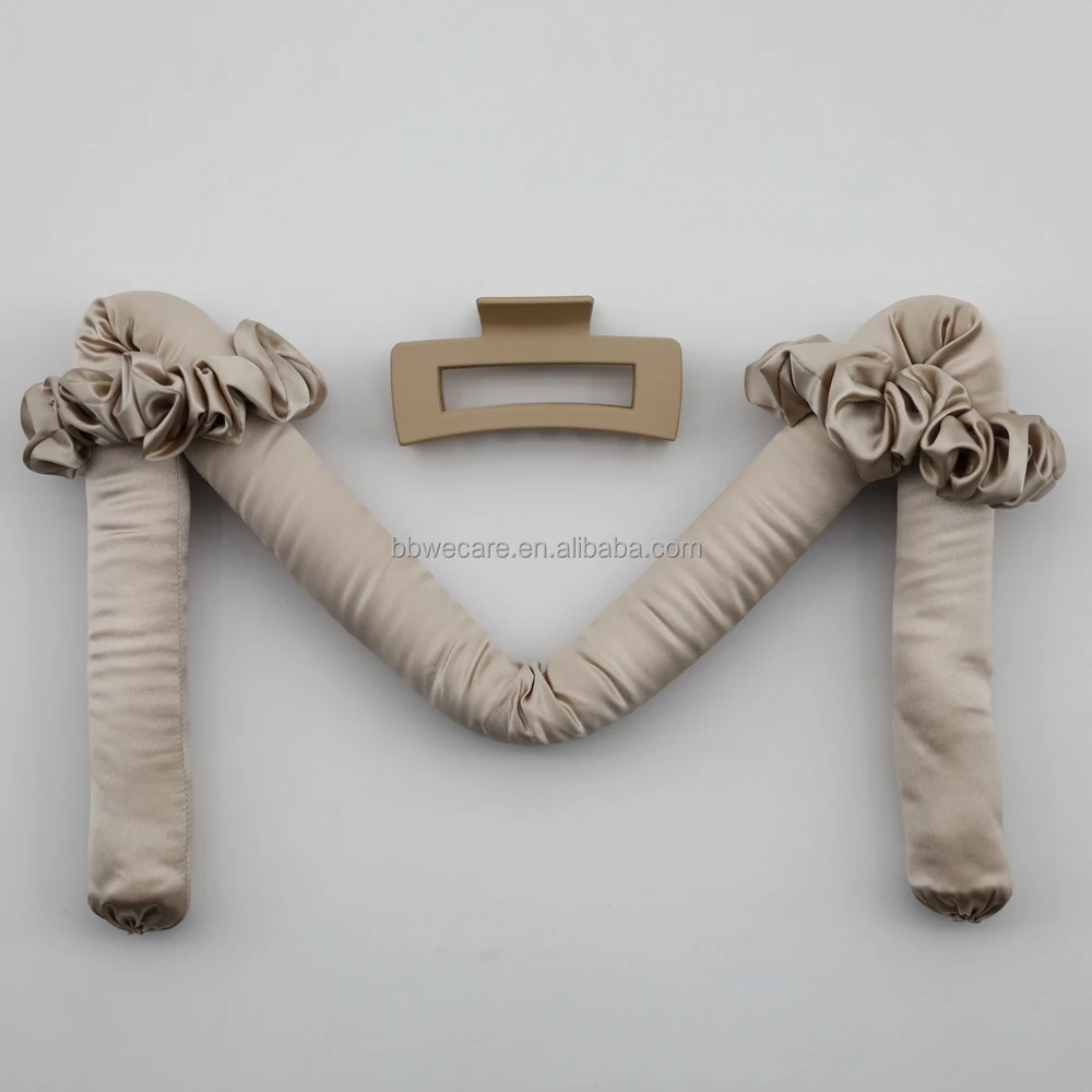 100% High Quality Satin No Heat Magic Heatless Hair Curlers Hair Roller Spiral Curls Styling Rollers Kit