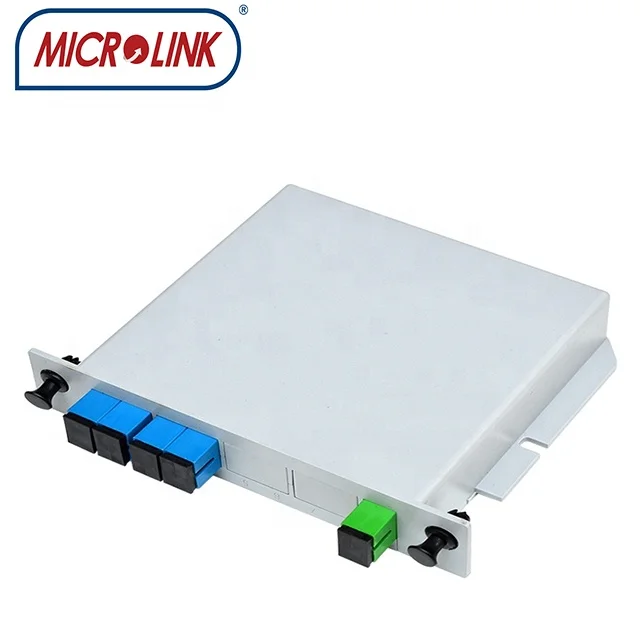 FTTH 1x2 1x4 1x8 1x16 1x32 1x64 Plug-in  passive 1*4  Optical Splitter LGX Box Cassette card slot  4 way PLC Optical Splitter
