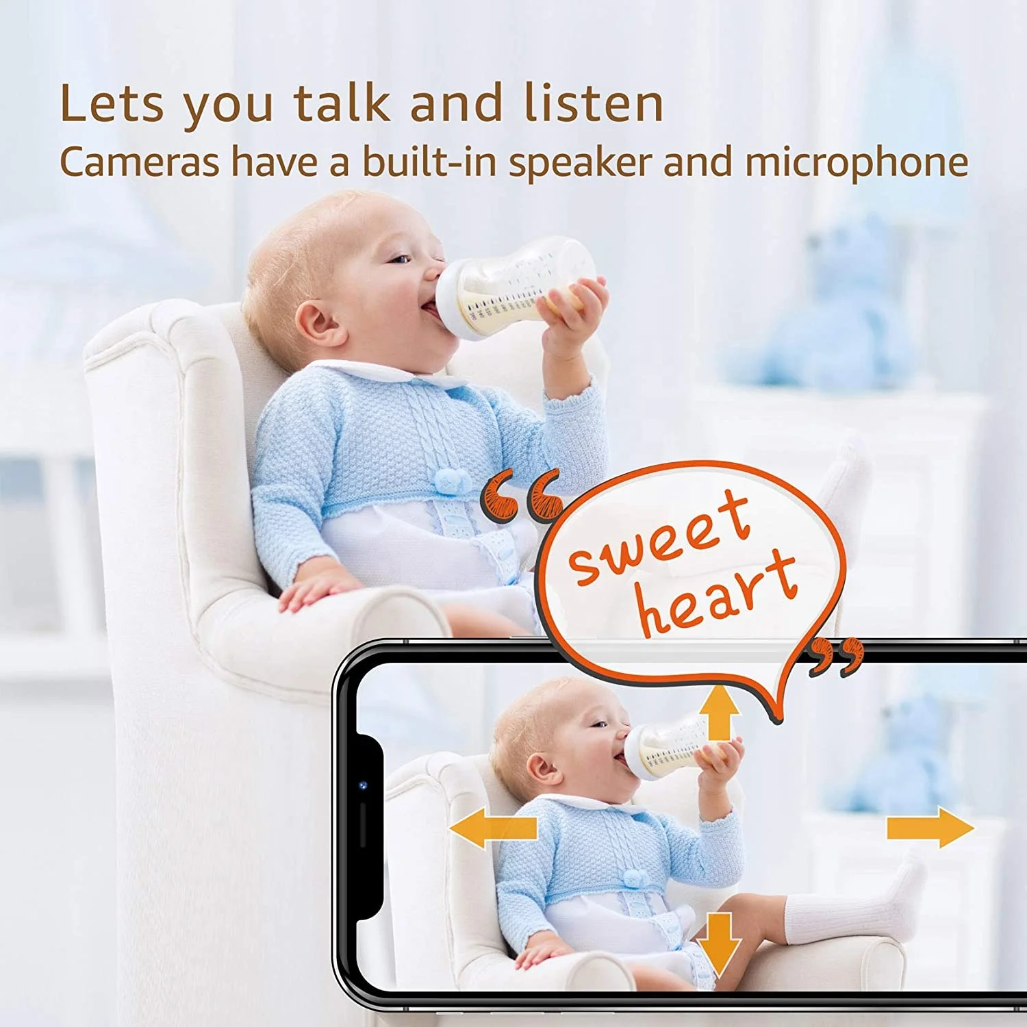 Smart Home 4 Channel 3.6mm Fixed Lens App Control Night Vision CCTV Camera System 3MP PTZ WiFi Camera