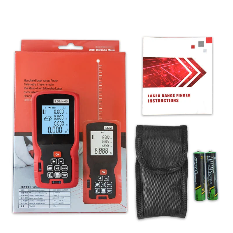 40m 50m 70m 80m 100m 120m Measure Tool Handheld Indoor&Outdoor Laser Rangefinder Digital Laser Distance Meters