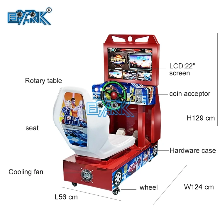 22 Inch Lcd Coin Operated Video Arcade Outrun Electronics Kids Racing Car Children Games Machine