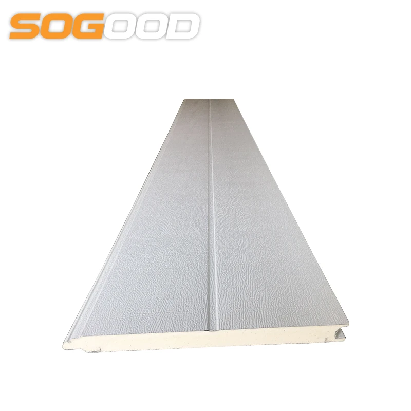American Style Electric Garage Door Panels Steel Sandwich Panels Flat Pattern Finger Protection Polyurethane Foam Door Material