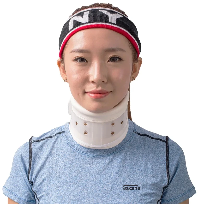 HKJD factory wholesale neck fixation rigid stiff cervical collar adjustable cervical collar for shoulder pain relief