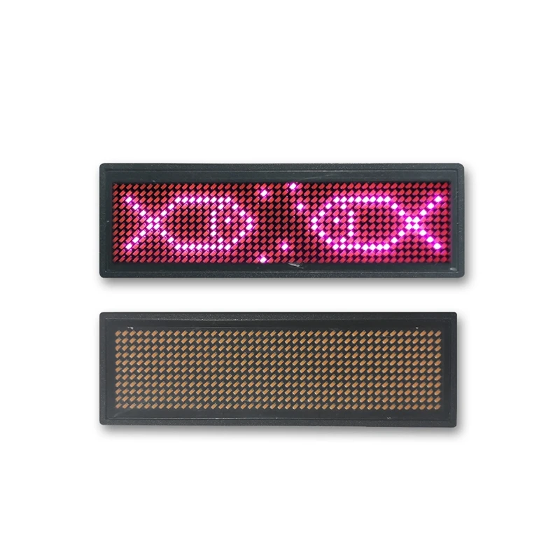 LED Name Badge DIY APP Programmable Scrolling Message Name Tag Multi-languages Mini LED Name Plate Digital LED Ticker Board