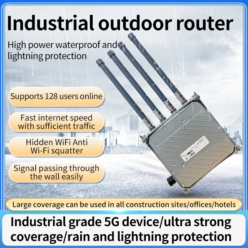 High speed 802.11ax dual band LAN and WAN port enterprise gigabit wifi6 Outdoor 4G 5G router