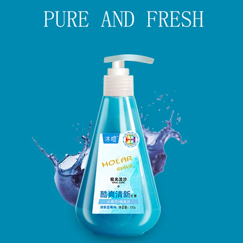 220g Liquid whitening baking soda pressure toothpaste OEM