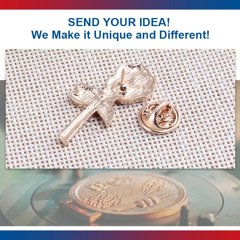 China Custom Fashionable Women Lapel Rose Metal Pin Valentines Diamond Hard Enamel Pin Glitter Gold Sliding Enamel Pin Badge