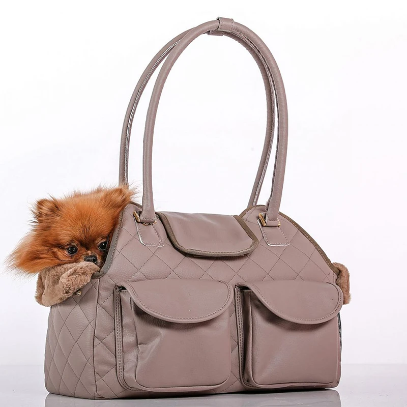 Wholesale Portable Pu Crossbody Dog Cat Carrier Handbag For Outdoor Travel Pet Carrier Bag Pet Supplies