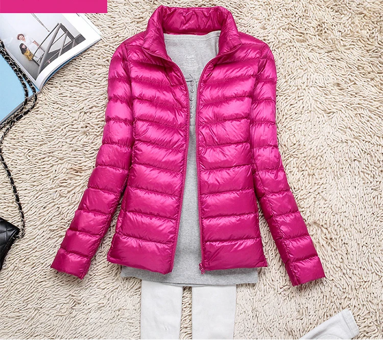 Comfortable Winter Women Duck Down Jacket Long Section New Light Fashion Jacket