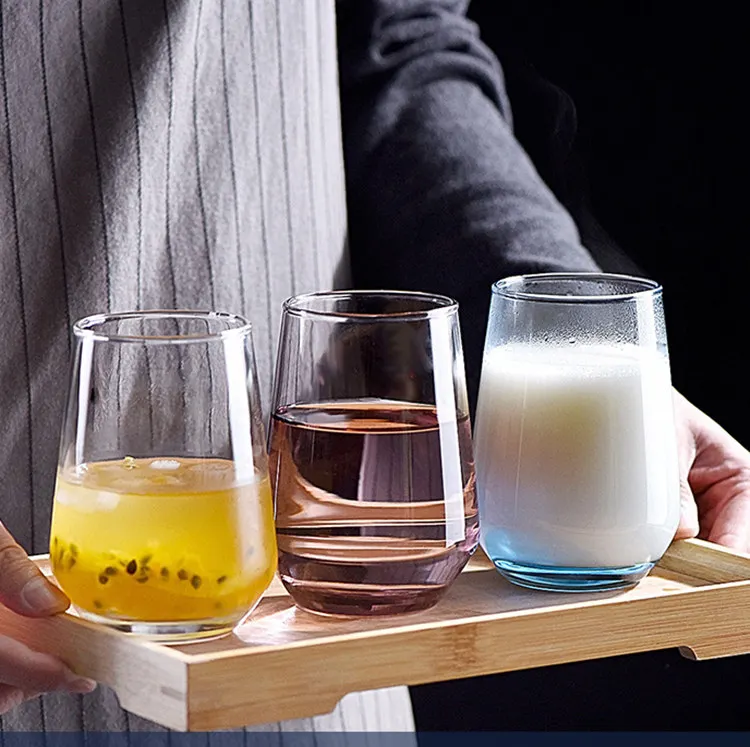 Customized Hot Sale Clear Water Glasses 370ml Party Use Beverage Cups