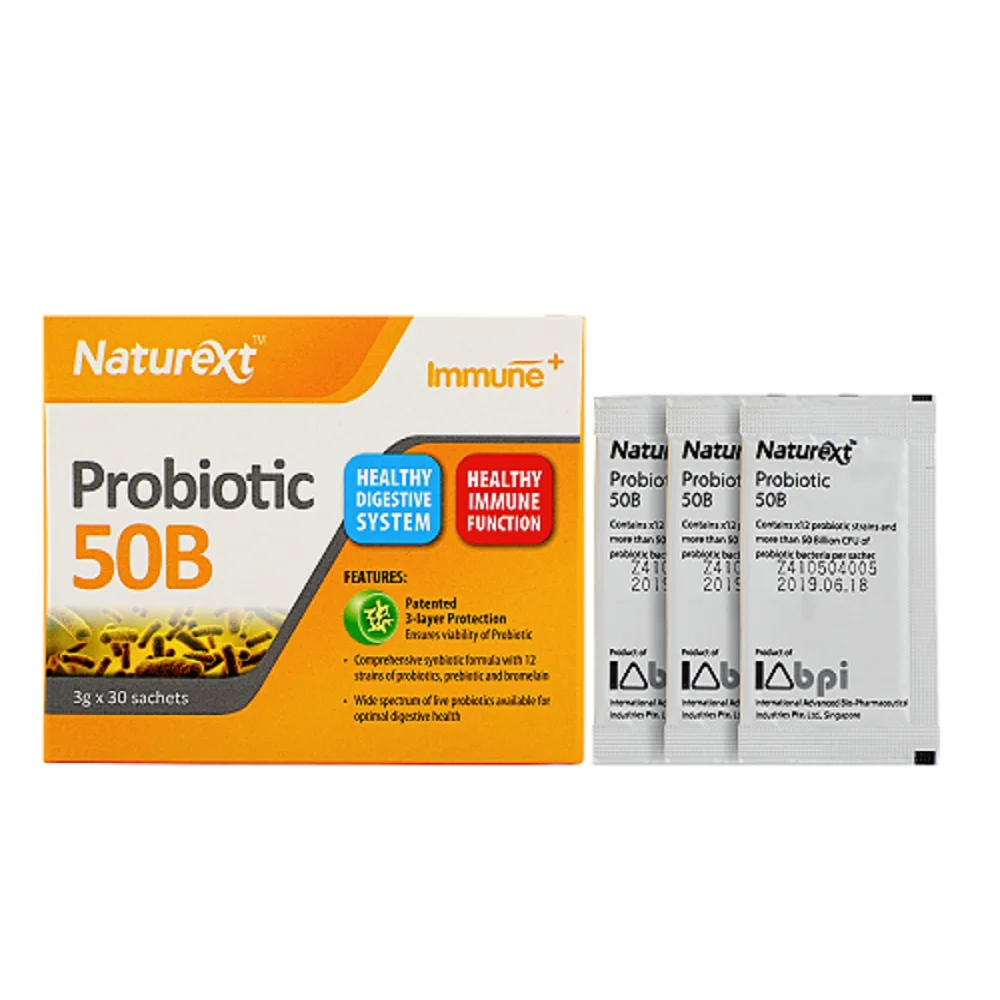 
Naturext Probiotic 50B Powder With High Potency 50 Billion CFU 12 Strains Probiotic Serve As Dietary Fiber 
