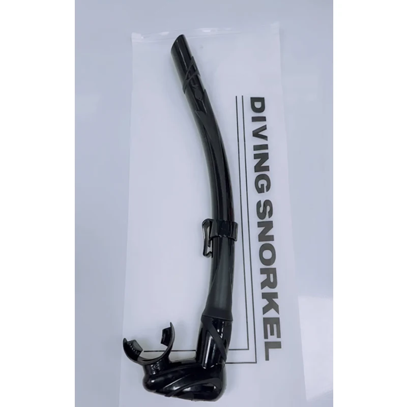 Wholesale semi-dry breathing tube under water purge valve white silicone diving snorkel tube