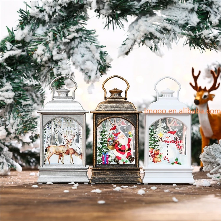 Factory Price LED Christmas Lantern Led Tea Light Candle Christmas Ornament Large Home New Year Gift Decoration