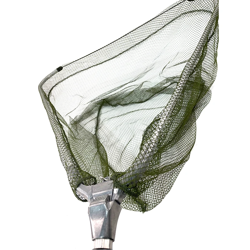 Wholesale Price Super Strong Folding Fishing Tackles Aluminum Alloy Rubber Coated Fish Landing Net
