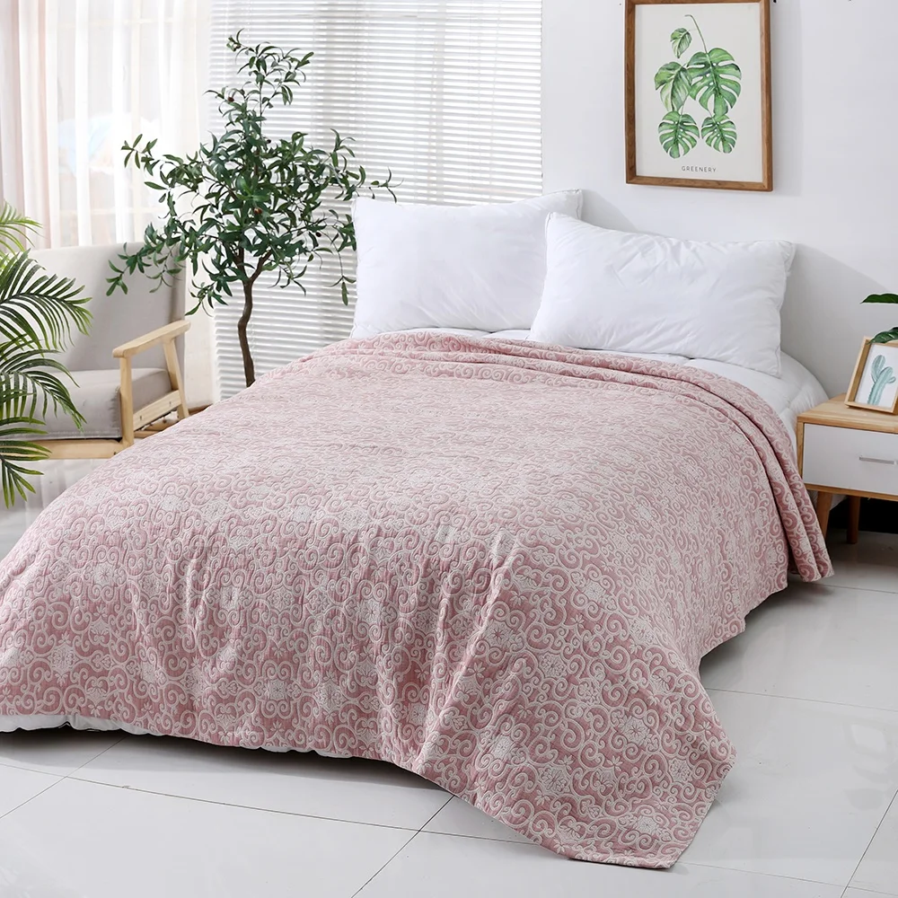 Custom 100% cotton jacquard blanket for your home custom jacquard pattern