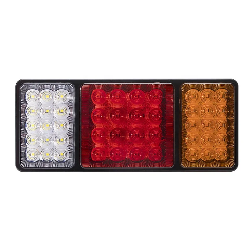 24V Red Yellow White Waterproof Tail Light Truck Rear Lamp 46LED For Microtruck Tail Light