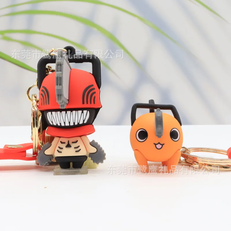 Car Key Ring Pendant Doll Cartoon Marvel Iron Spider Man Captain America Key Chain with Hand Strap Promotional Gifts Ornaments