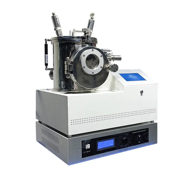 Lab dual targets quartz chamber 10-4Pa vacuum magnetron sputtering coater preparation Aluminum oxide film