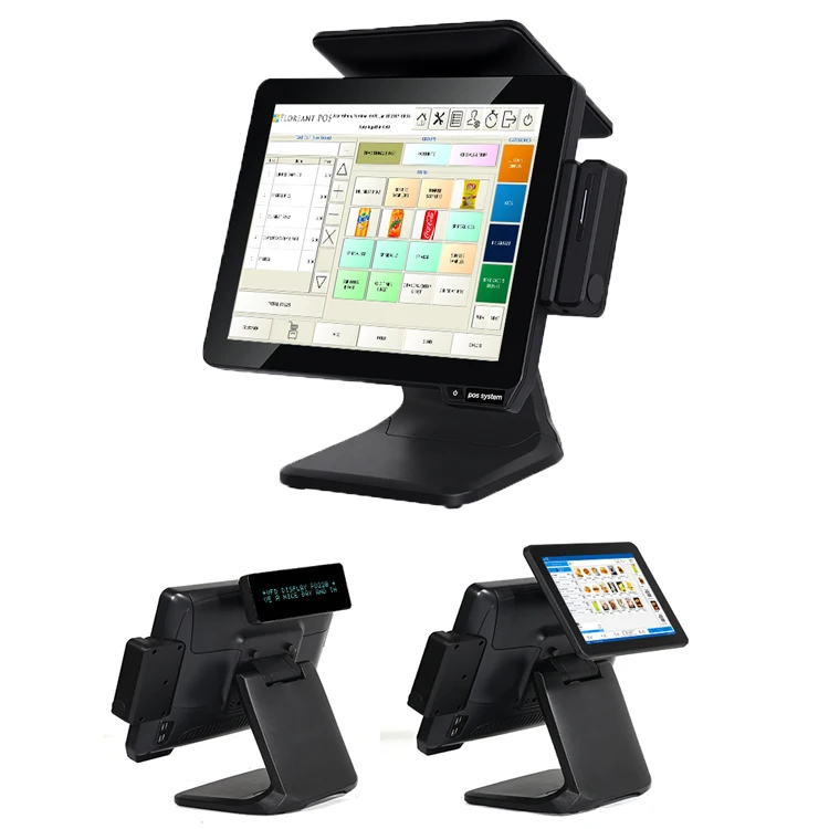All In One Touch Screen Market Pos Terminal Cash Register System With Printer And Scaner Restaurants Point Of Sale