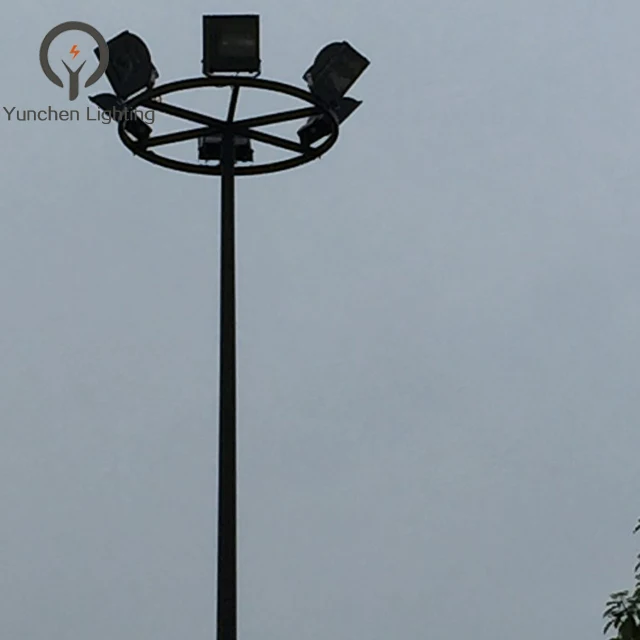  15-40m Outdoor Lighting Galvanized High Mast Light Poles for Football