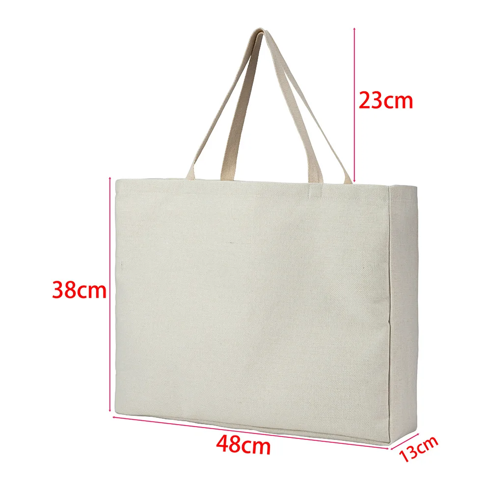 AGH High-quantity cotton and linen sublimation blank Tote Bag Shopping Bag for sublimation
